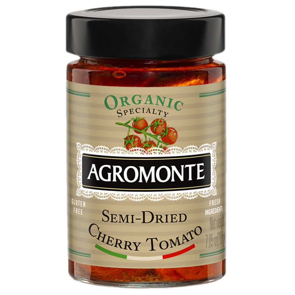 طماطم شيري مجففة 200جرام عضوي AGROMONTE